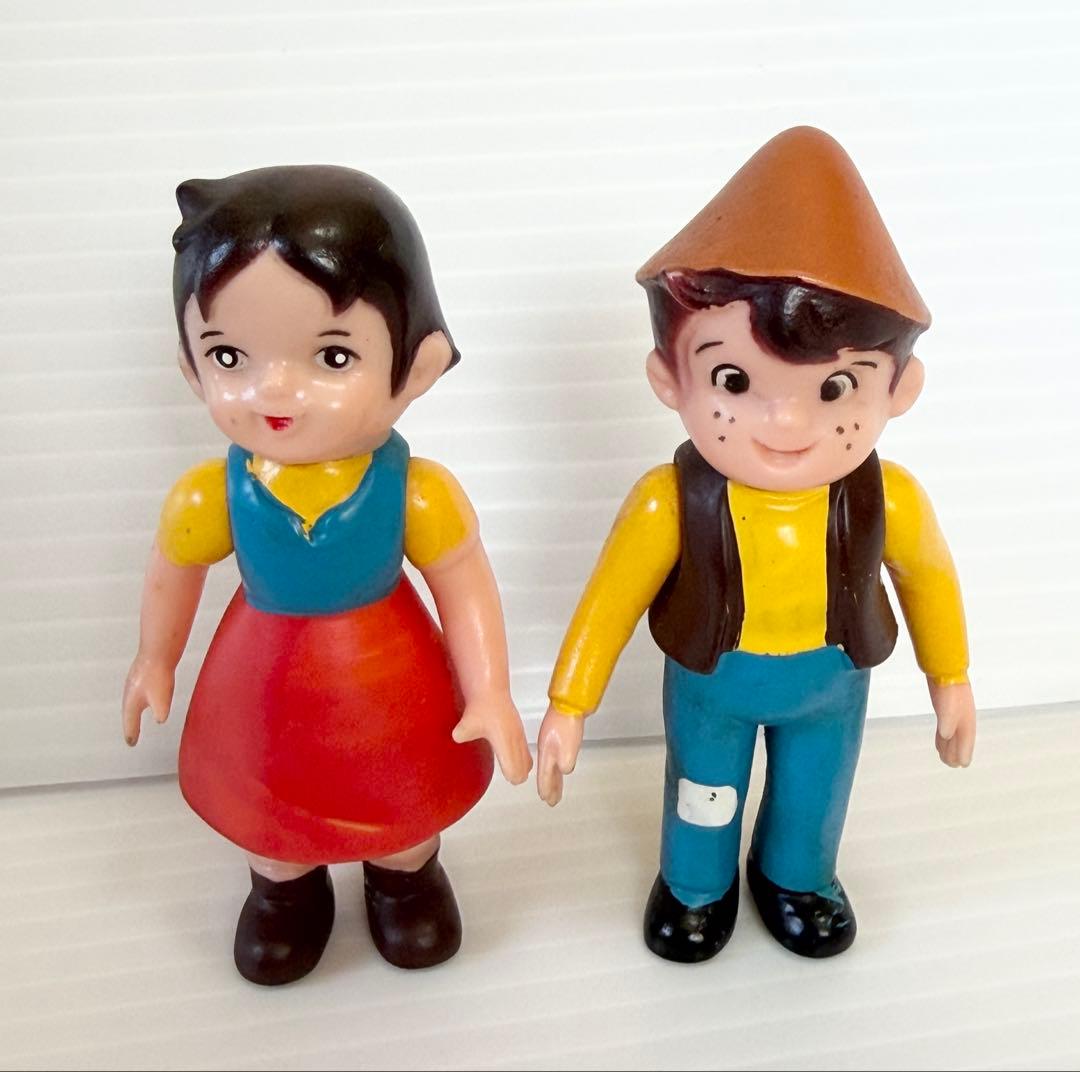 昭和レトロ ZUIYO タケミ ハイジ ペーター ソフビ 当時物 2体セット