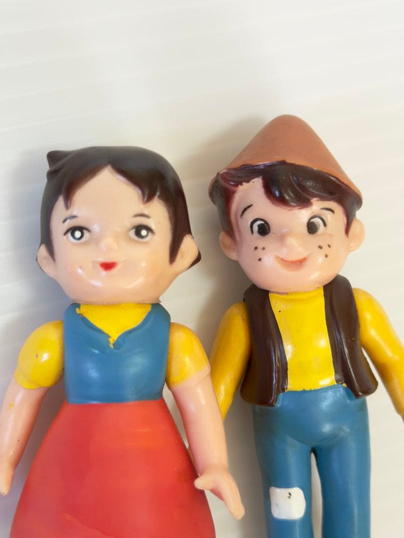 昭和レトロ ZUIYO タケミ ハイジ ペーター ソフビ 当時物 2体セット