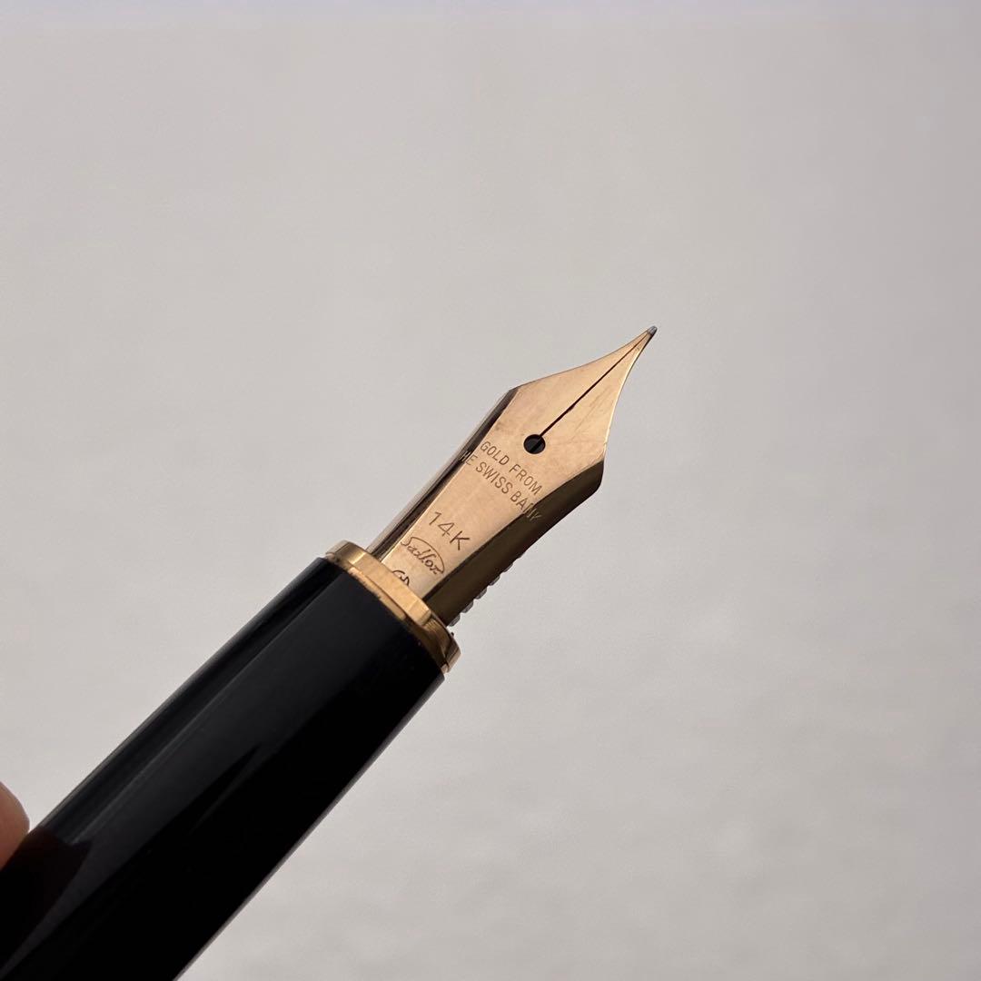 初期 SAILOR セーラー万年筆 蒔絵万年筆 良介作 鶴と富士 14K