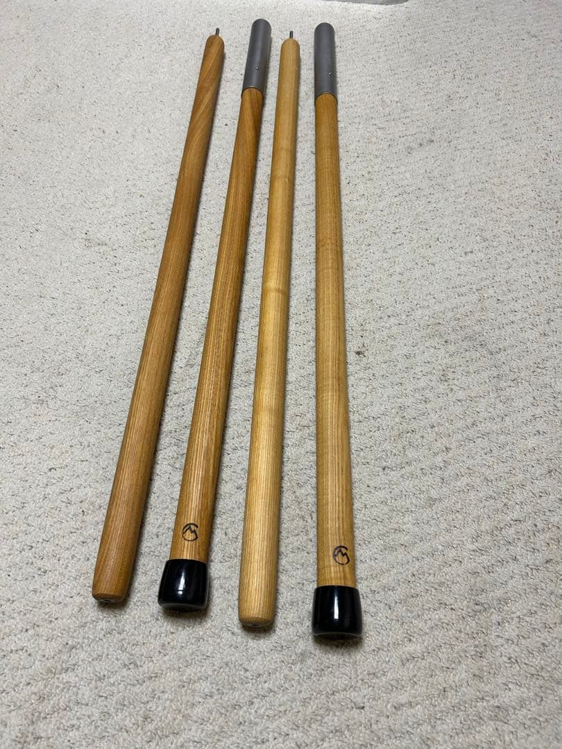 キャンプマニュアプロダクツ木製タープポール170cm2本