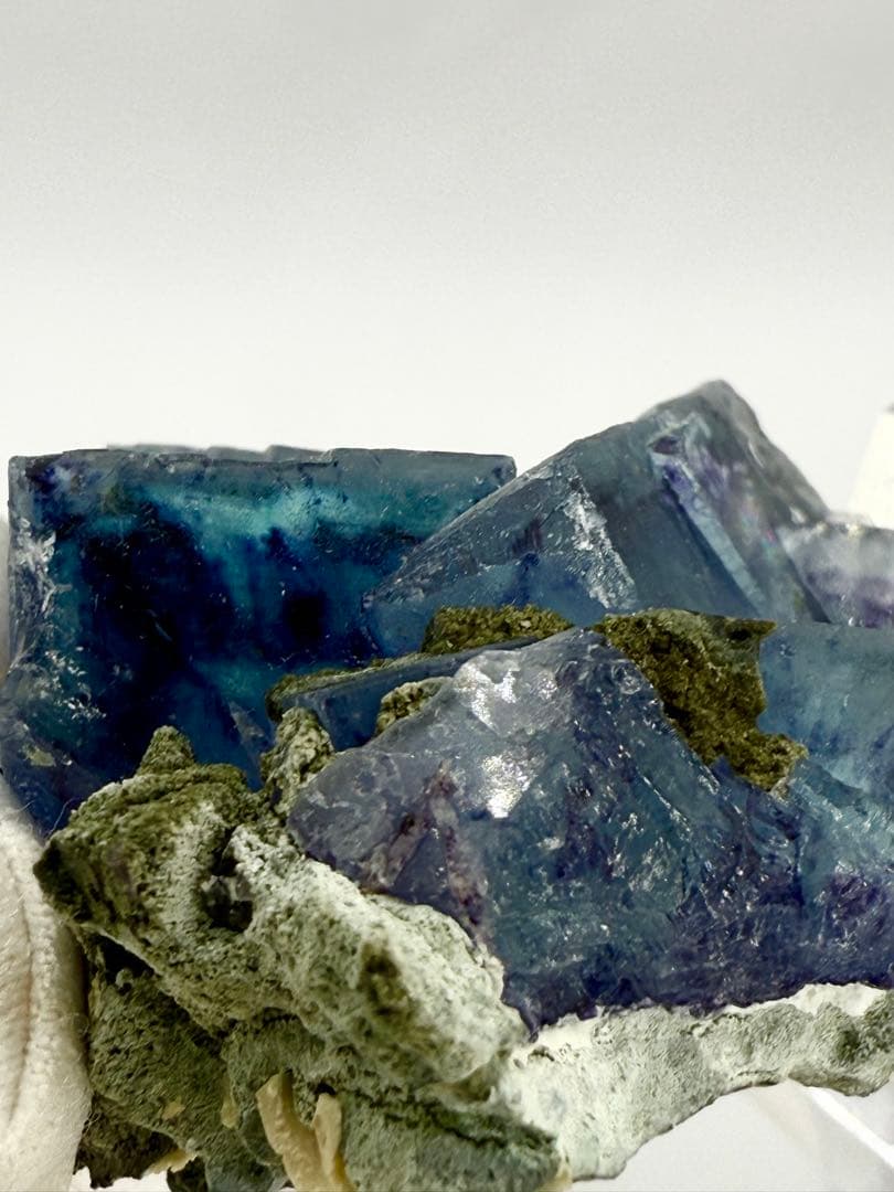ボリューム感　ブルーフローライト　浙江省産　原石　蛍石　鉱物標本
