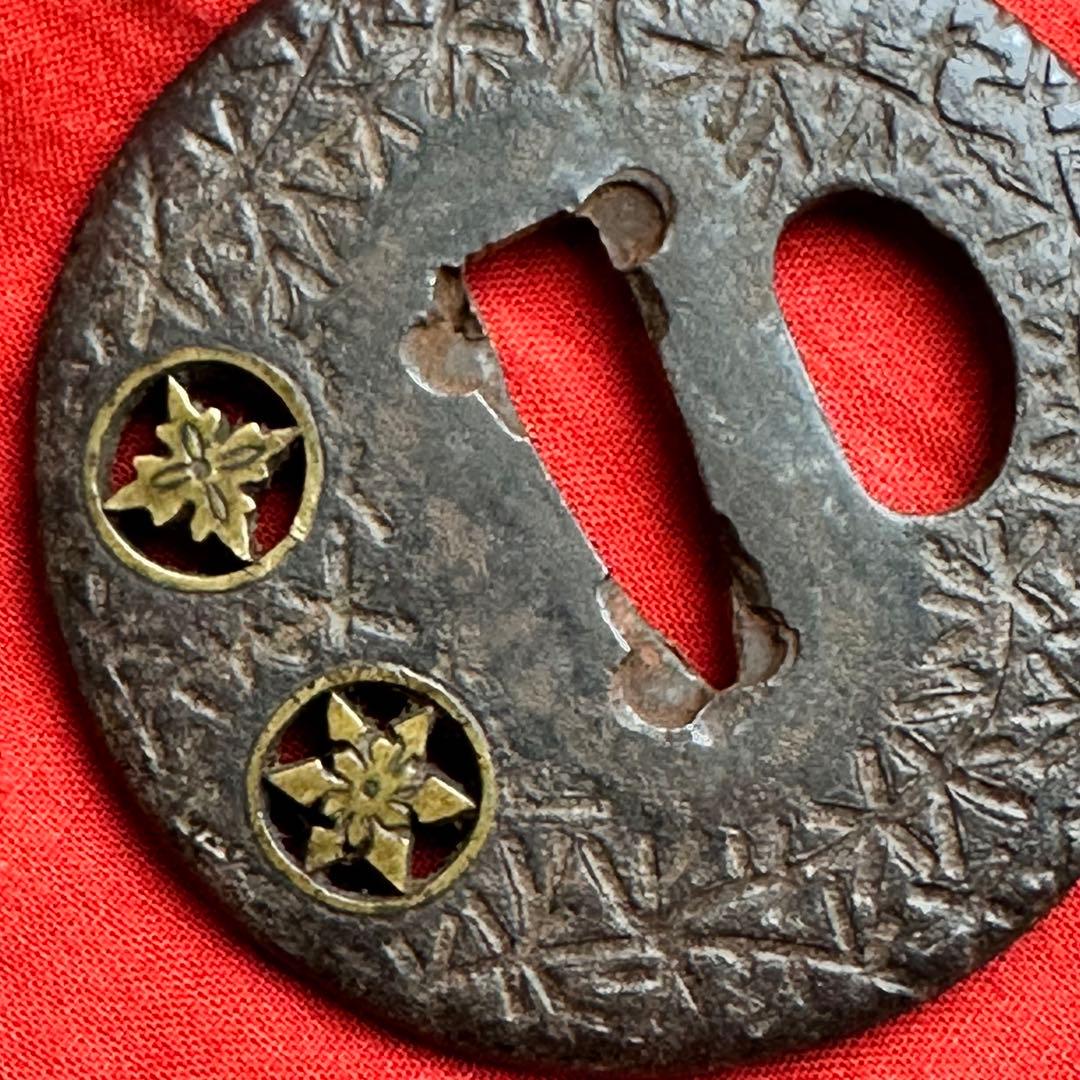 日本刀装具　鍔　家紋鍔　江戸中期