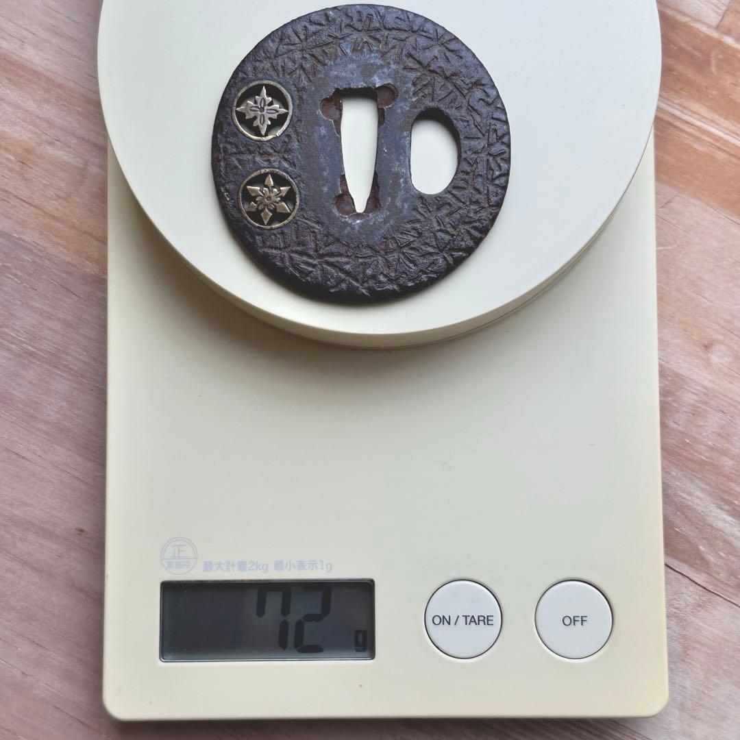 日本刀装具　鍔　家紋鍔　江戸中期