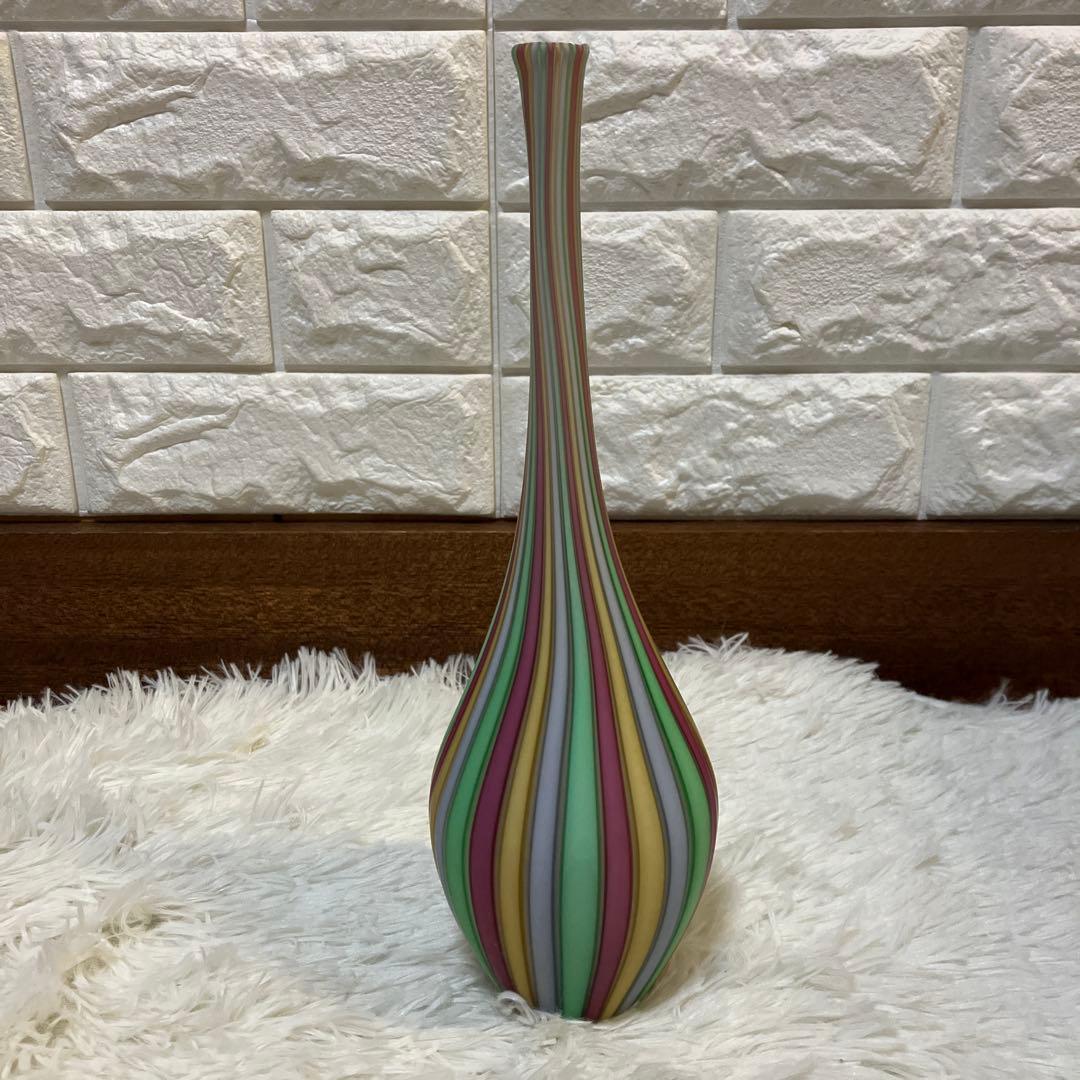 一輪挿し　花瓶　ベネチアンガラス調