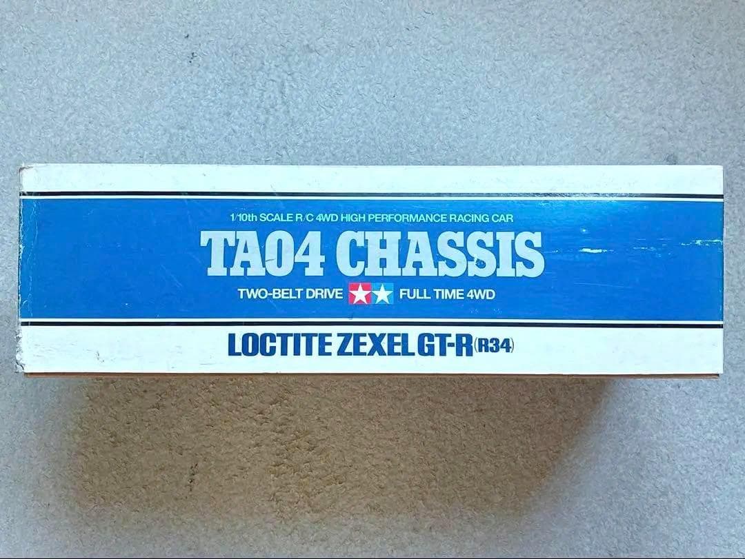 絶版 タミヤ 1/10 RC ロックタイト・ゼクセル GT-R R34 TA04