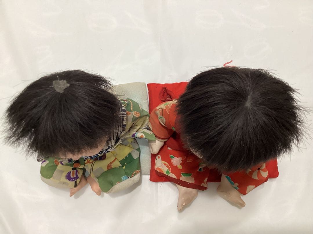 市松人形 赤ちゃん　ビスクドール　大正・昭和　アンティーク人形2体セット