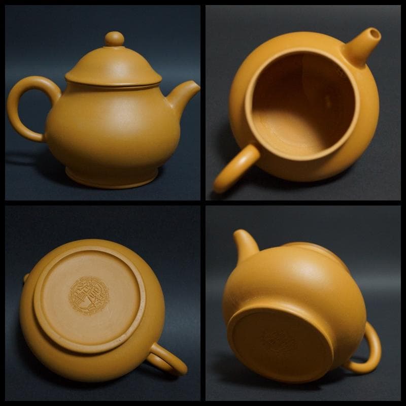 中国高級工芸美術師 尹恵群造 黄泥藩壺 急須 手造り急須 紫砂壺茶道具★美品★
