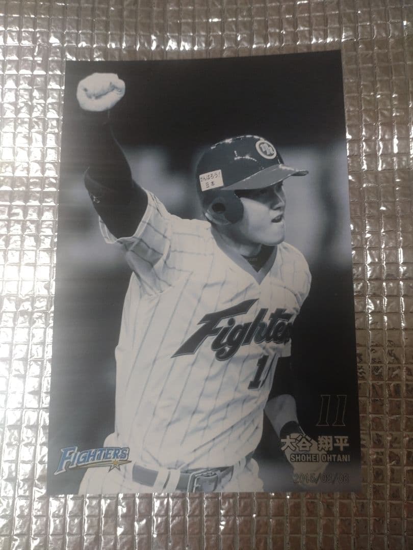 大谷翔平 2015 ハイライトフォト 日本ハム 球団公式写真 モノクロ レア