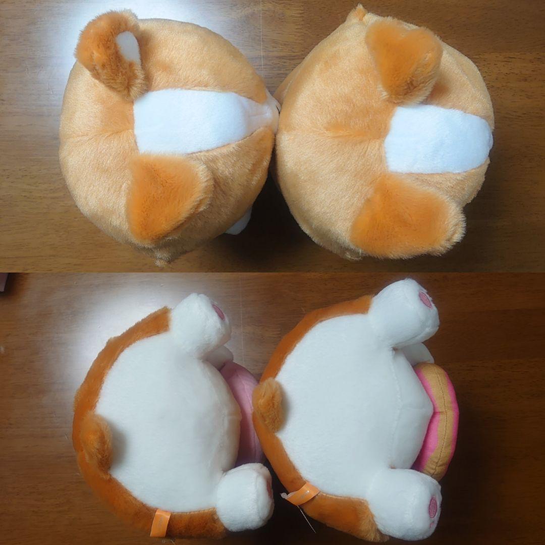 まるまるコーギー BIGぬいぐるみ2 ハート ドーナツ コーギー ぬいぐるみ 犬