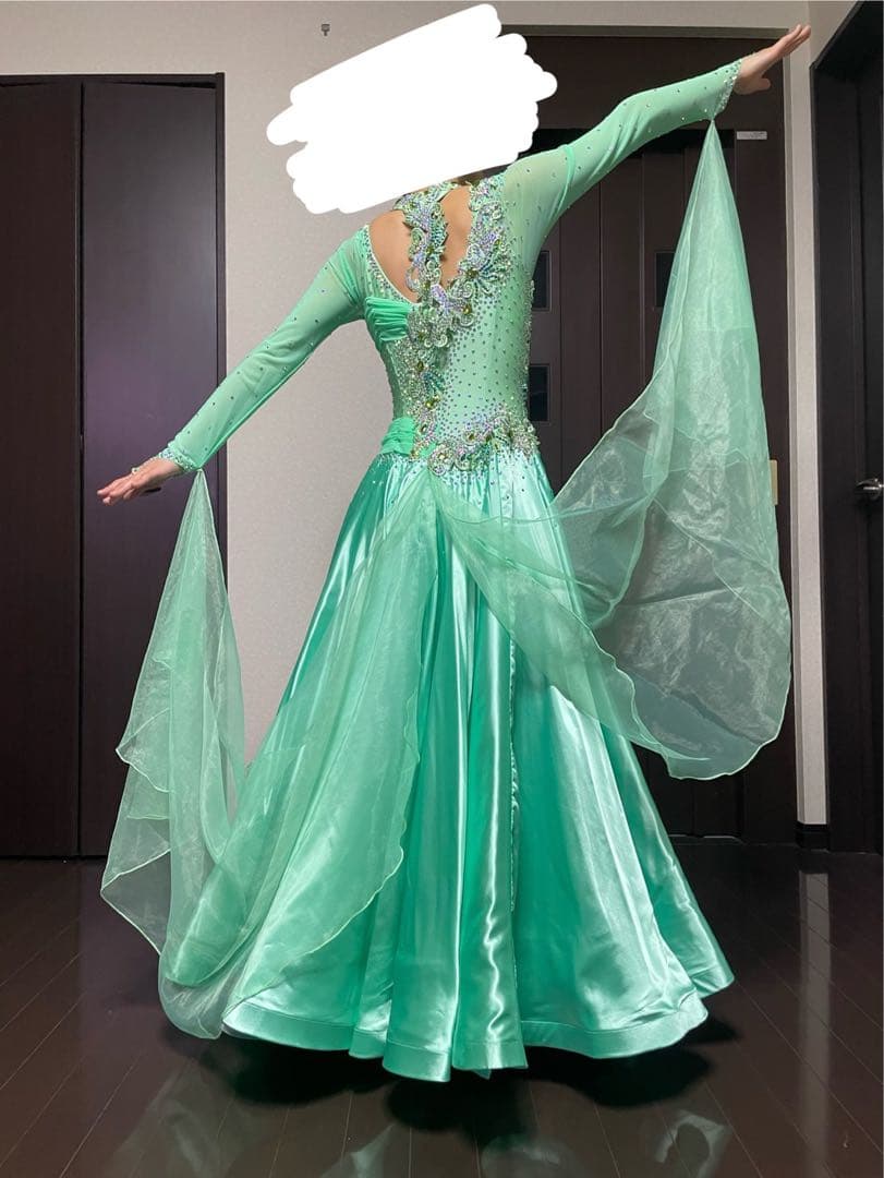 社交ダンス用ドレス ミントグリーン