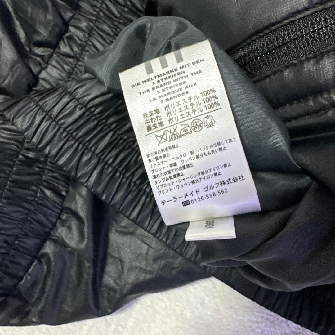 adidas GOLF 中綿ベスト ハイネック ジップアップ ロゴ 刺繍　黒