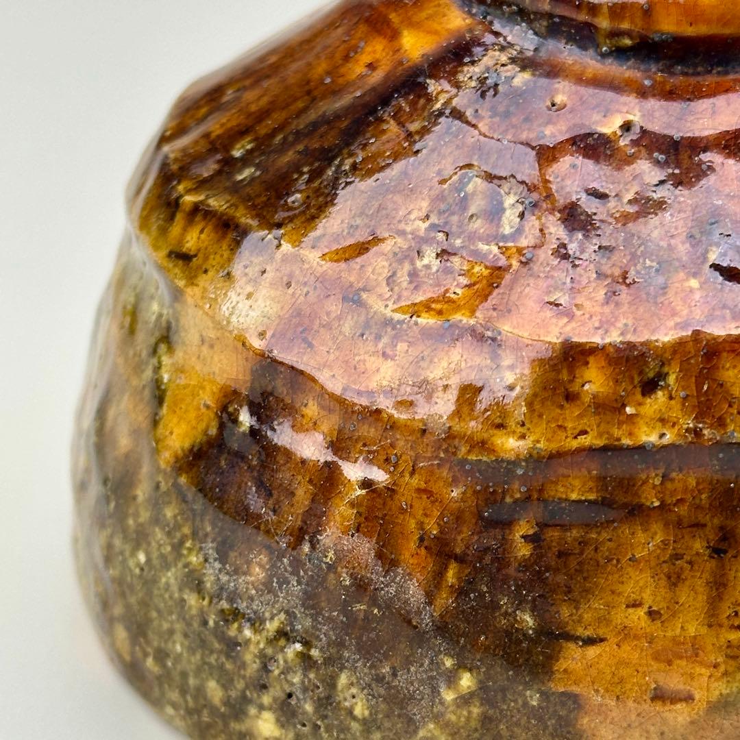 江戸時代 嵯峨焼 楽茶碗 嵐山 茶道具 共箱 骨董品　アンティーク