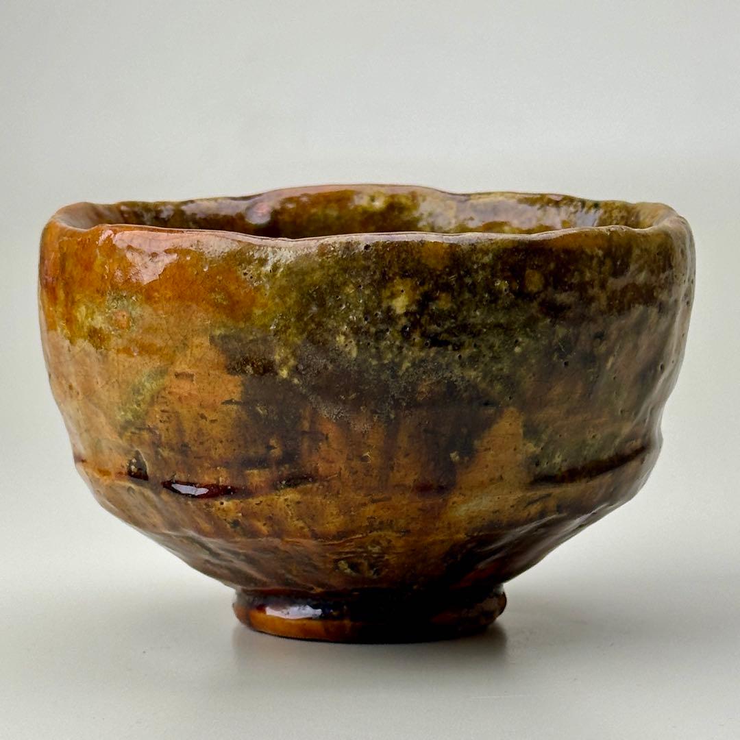 江戸時代 嵯峨焼 楽茶碗 嵐山 茶道具 共箱 骨董品　アンティーク