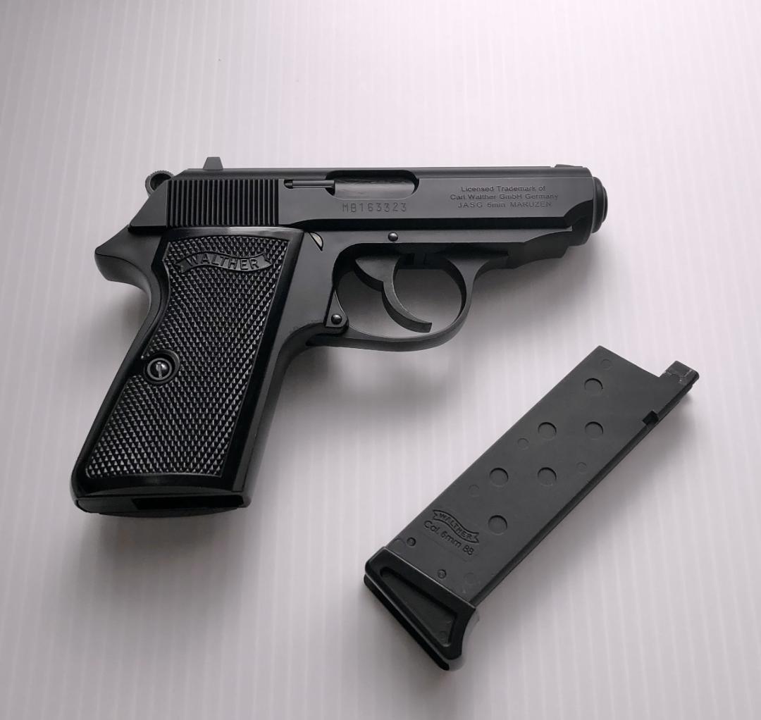 【美品】マルゼン　ワルサーPPK/sガスブローバック　ブラック　NB-11800