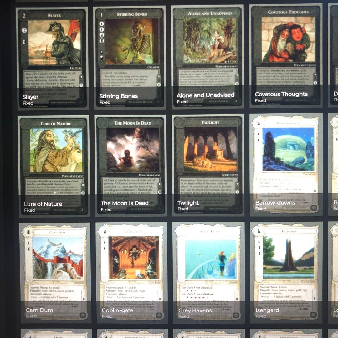 ミドルアース　カード　チャレンジデッキB ccg コンプ　指輪物語　希少