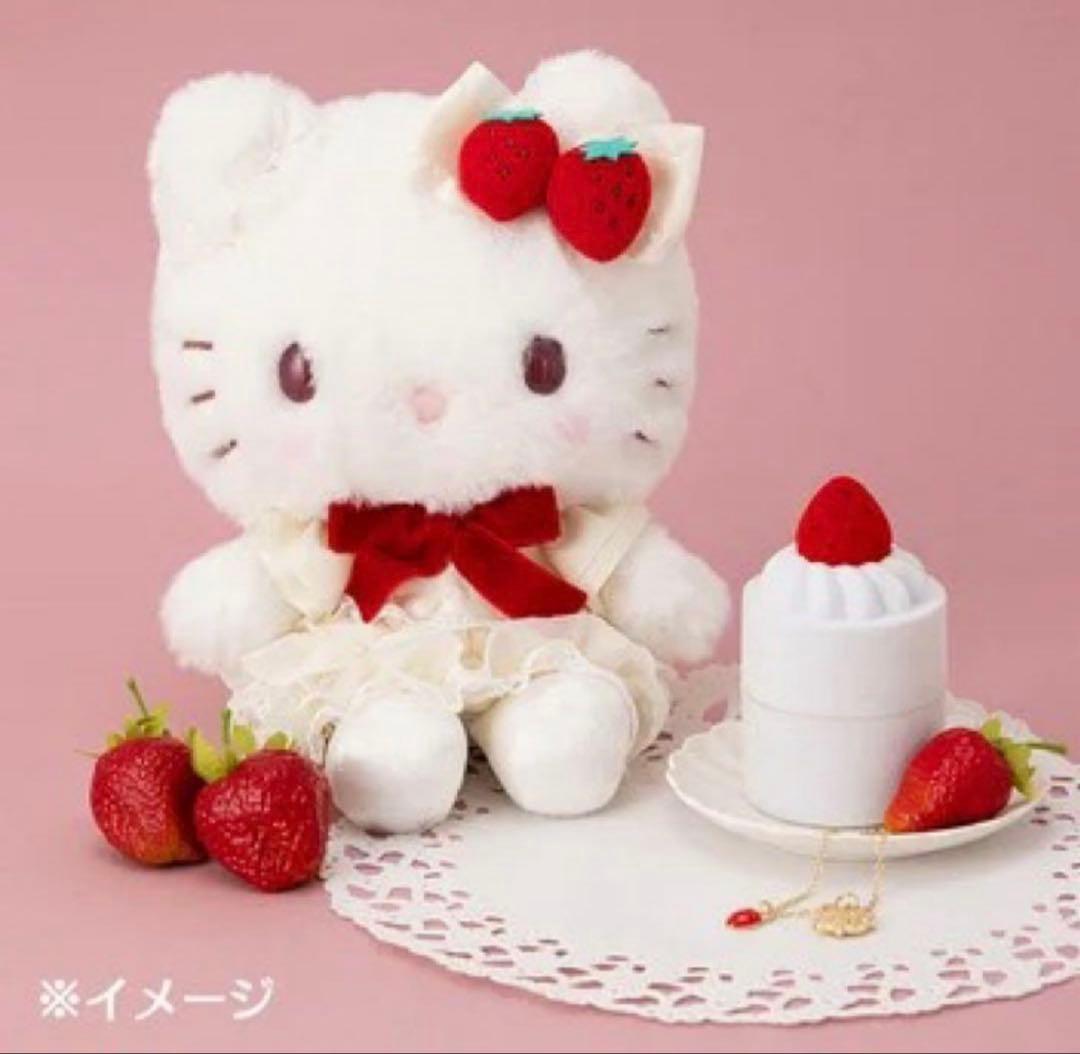 【新品】ショートケーキデザインシリーズ　キティ ぬいぐるみ　ネックレス