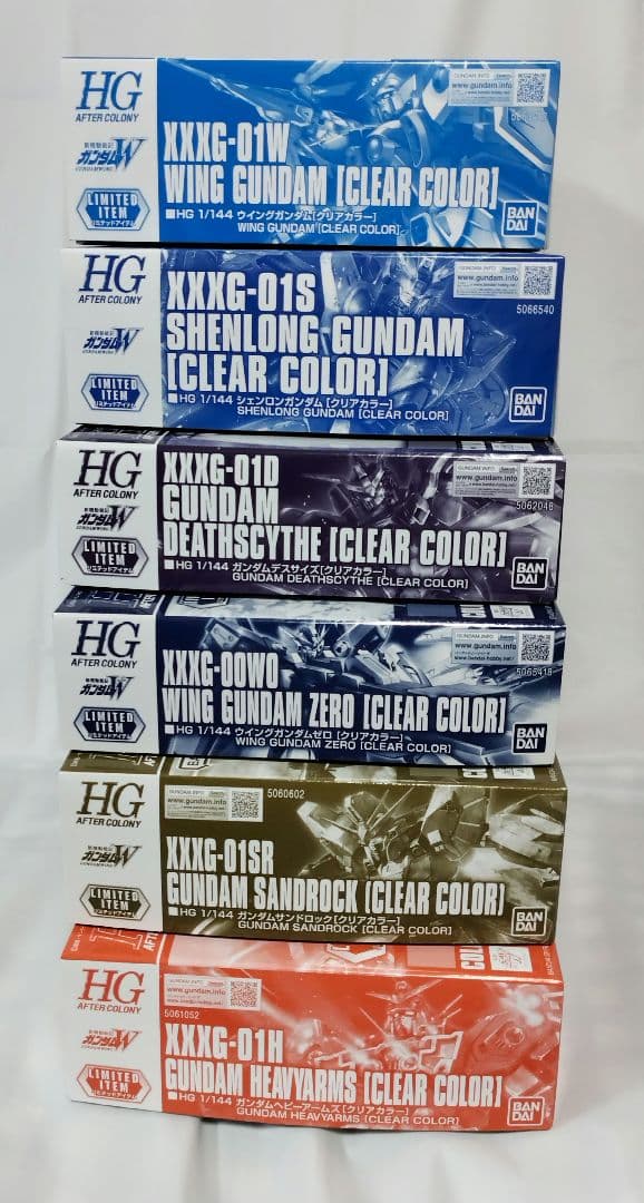 ガンダムベース限定　HGウイングガンダム　クリア　他　6種