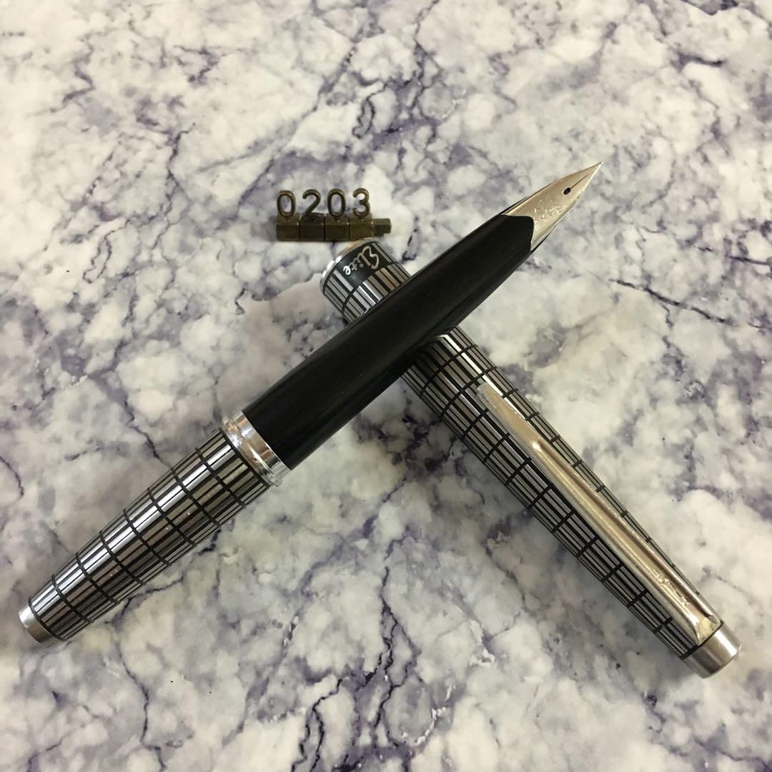 #0203 オーバーホール済み 万年筆 PILOT Elite 全格子 18k