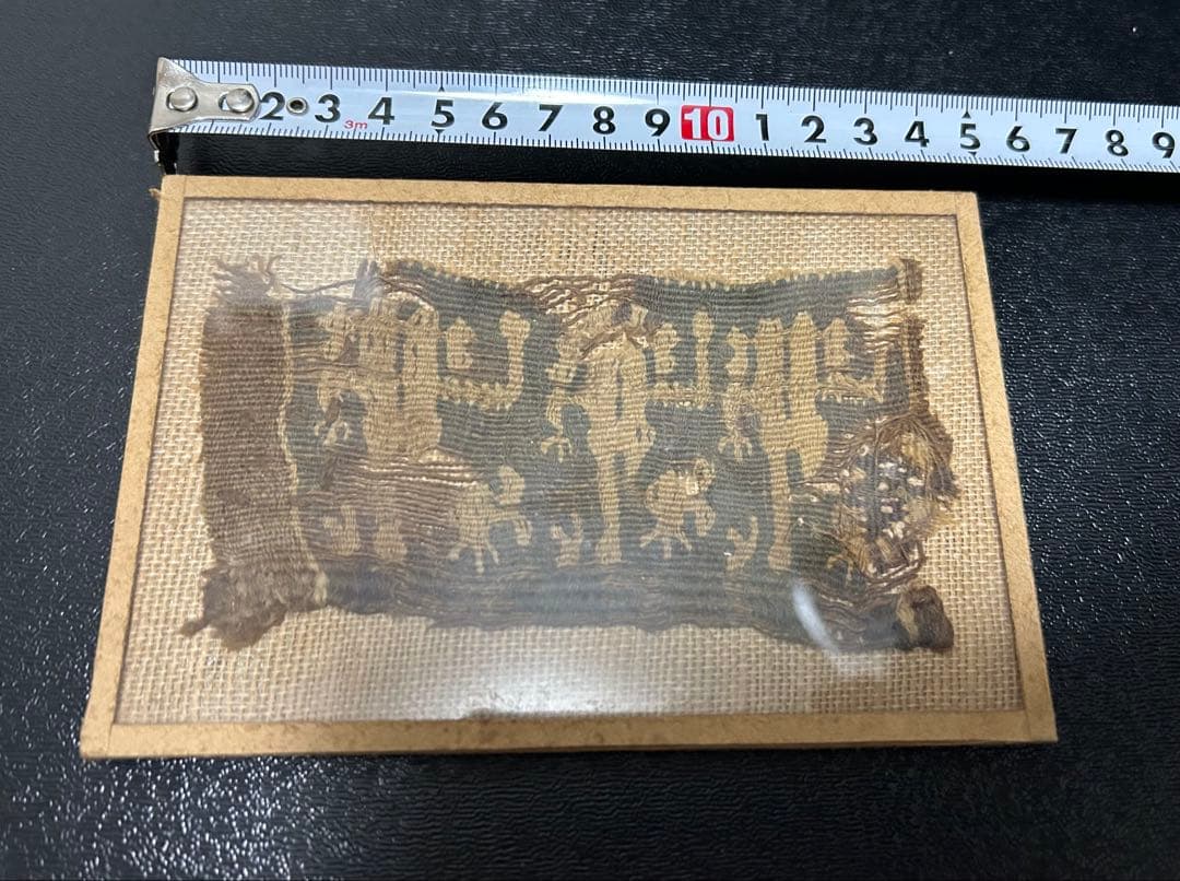 超貴重！コプト裂　染色　古布　額装　織物　エジプト　古代　4～5世紀