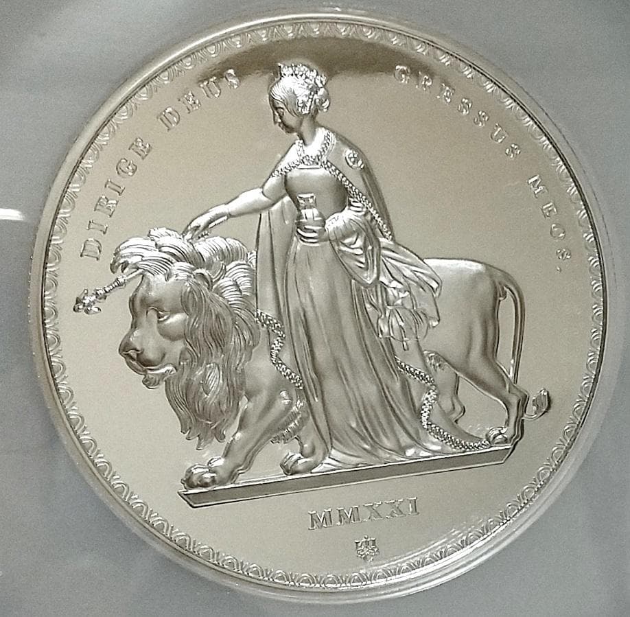 2021年 セントヘレナ ウナとライオン 5オンス銀貨 NGC PF69UCFR