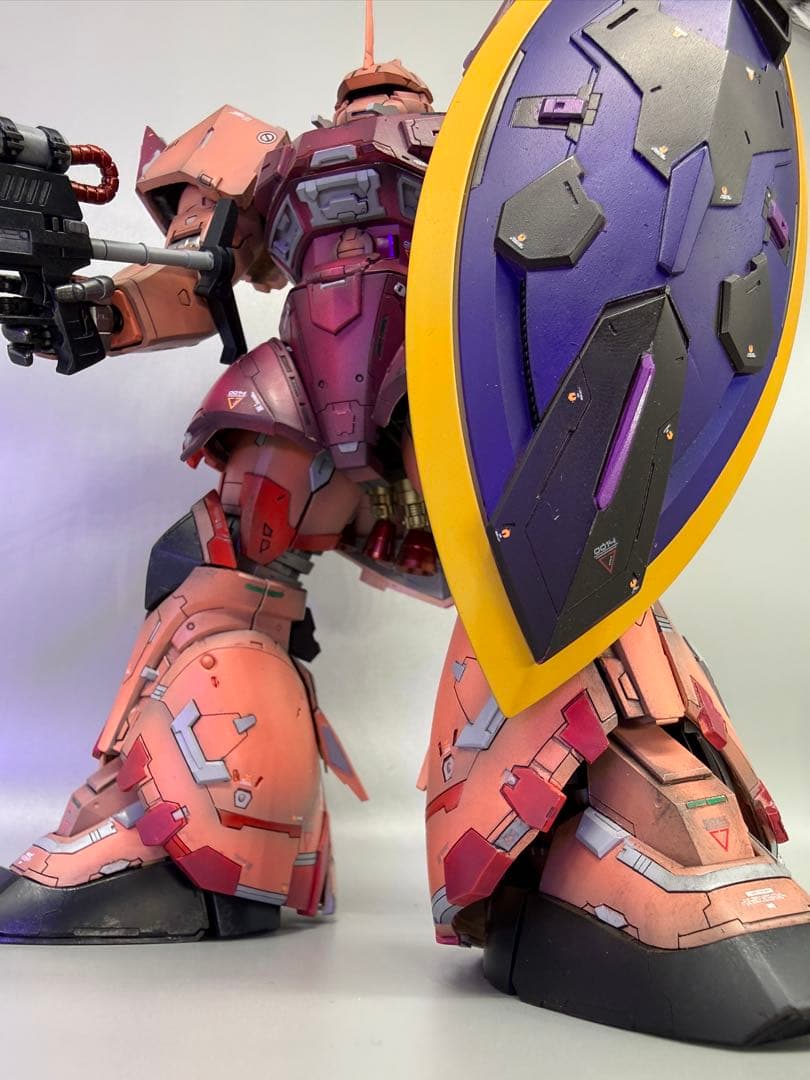 ガンプラ MG 1/100 ゲルググ 全塗装完成品 レジン改造 艶消し仕上げ