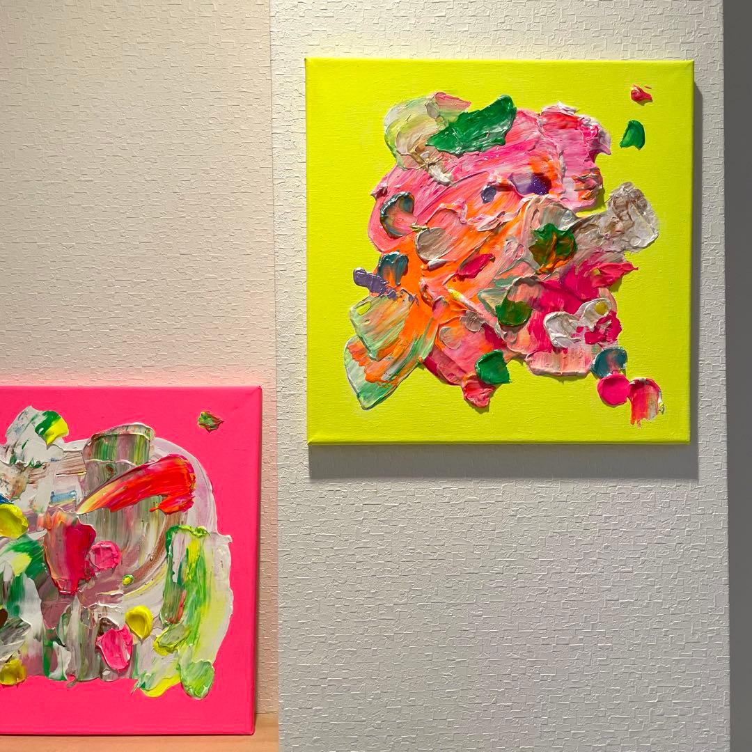 抽象画 30cm x 30cm テクスチャーアート　原画