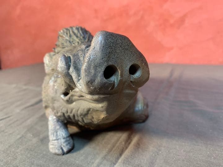 備前焼　小野田瑞穂 作　干支『亥』　共箱有り