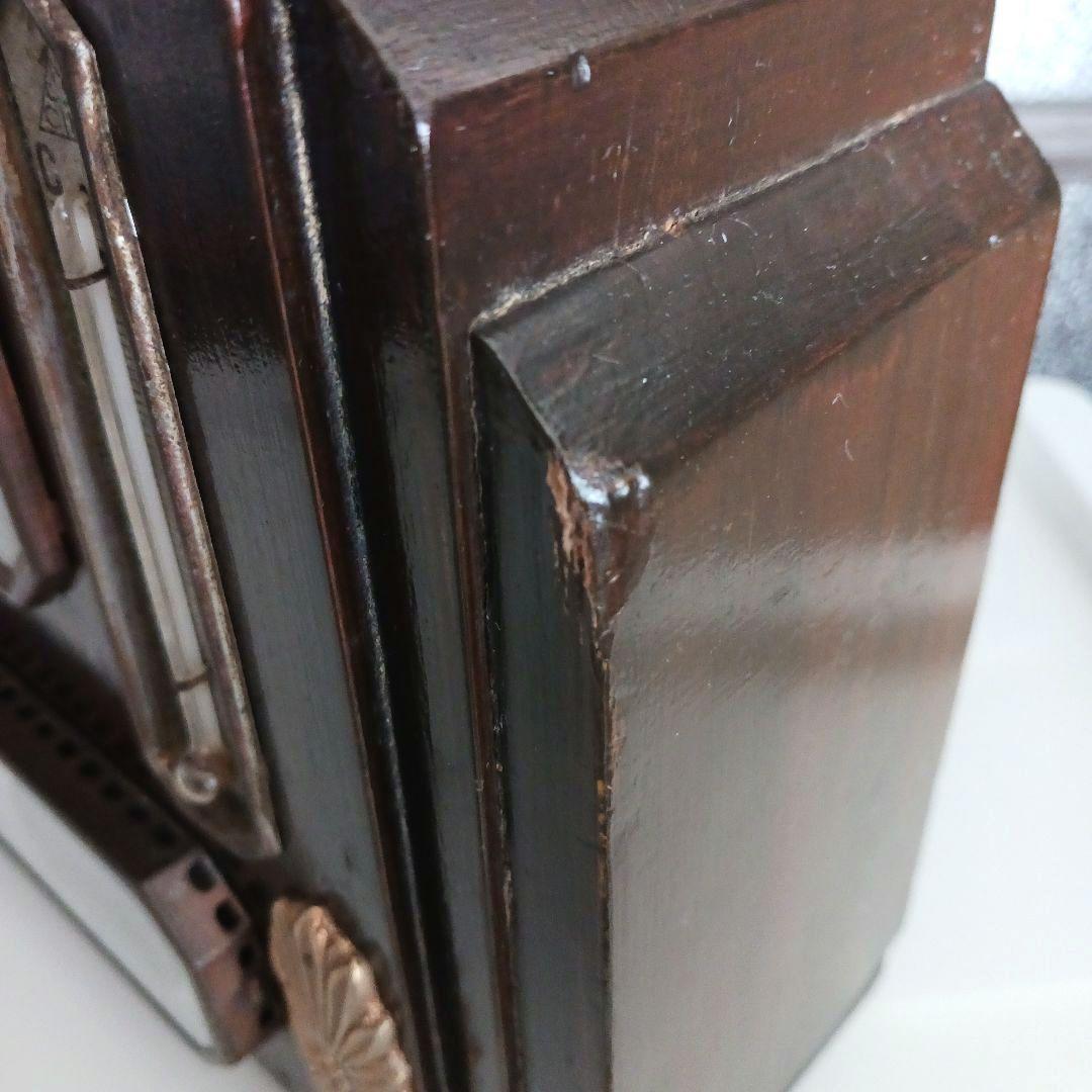 アンティーク木製置き時計