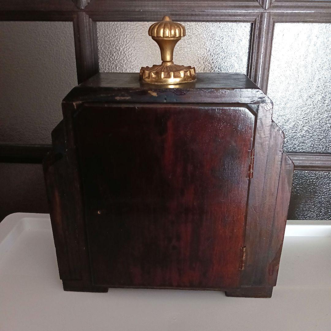 アンティーク木製置き時計