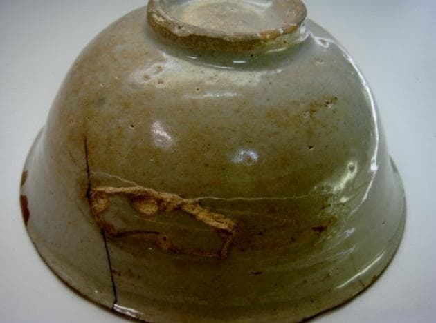 杯■李朝杯 茶碗 白磁 直し有り 酒器 酒盃 古玩 唐物 中国 時代物 骨董品■