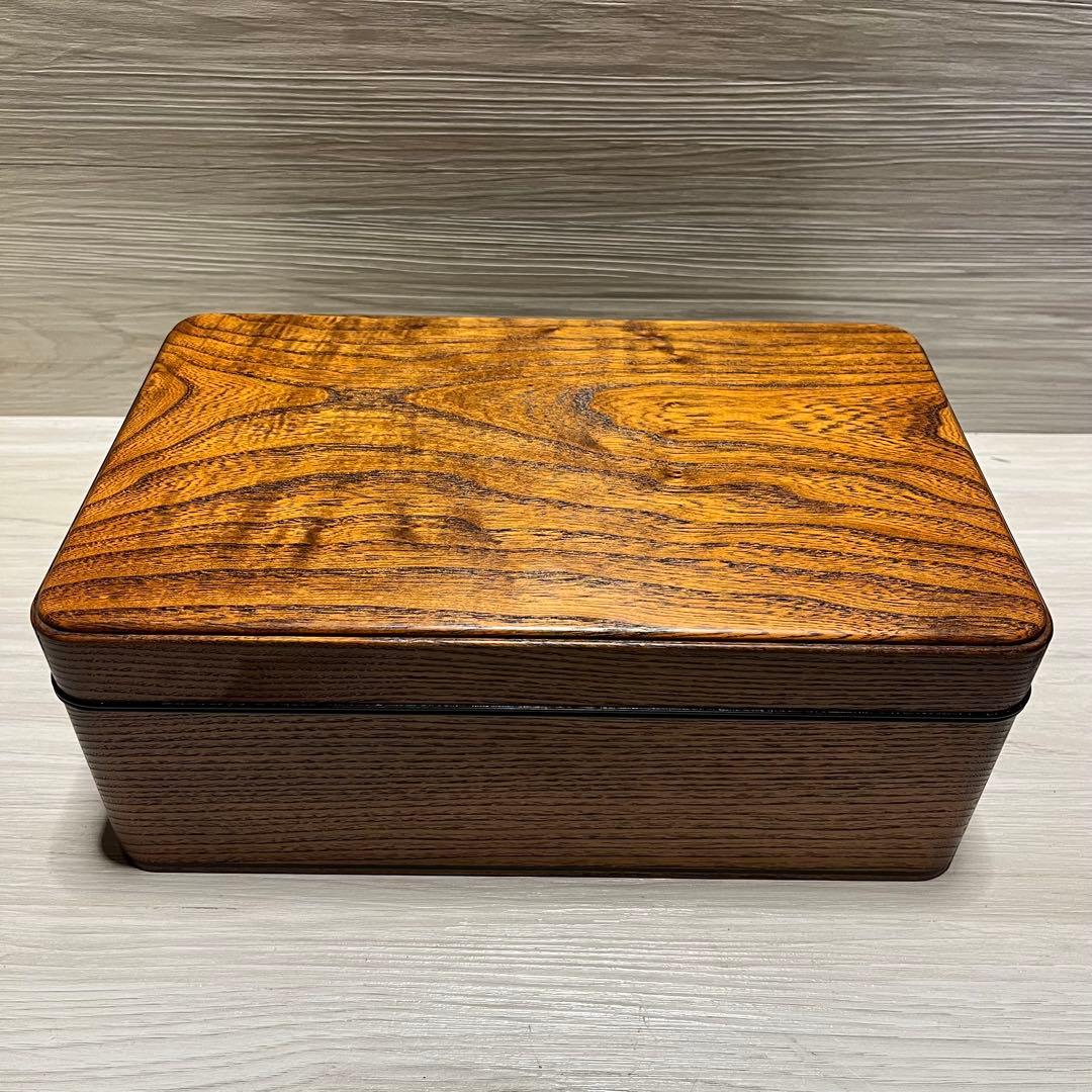 拭漆文箱　桐箱つき