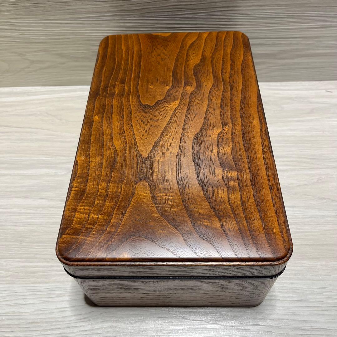 拭漆文箱　桐箱つき