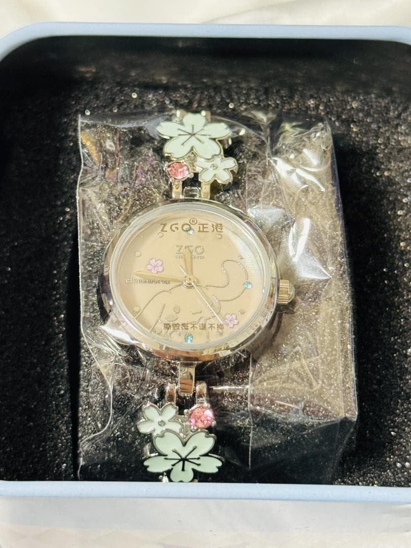 シナモンロール アナログ シルバーフラワー 腕時計 限定 海外 コラボ