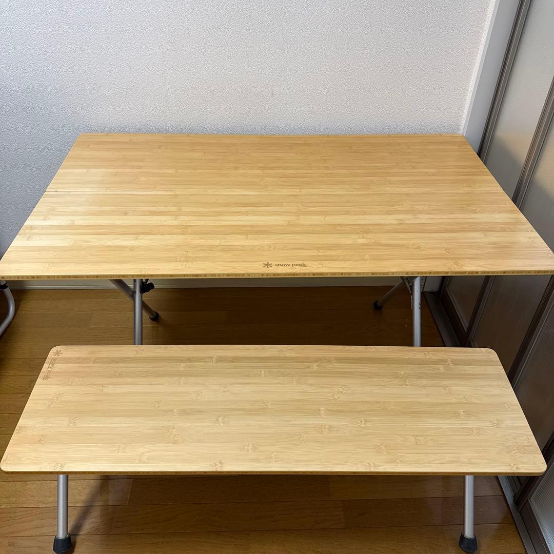 スノーピーク☆ワンアクションテーブルロング竹☆フォールディングシェルフロング竹