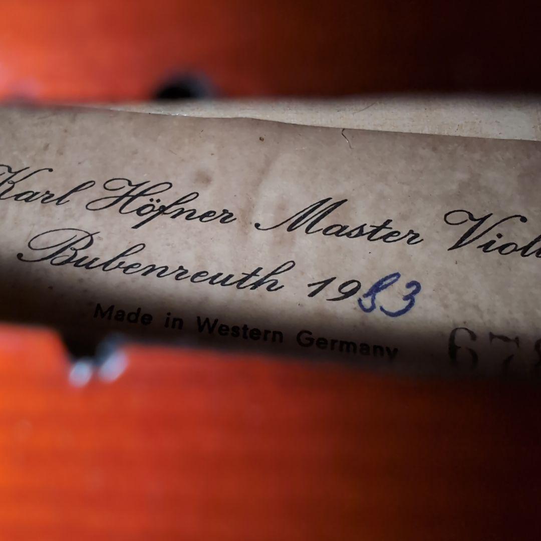 美品✨Karl Hofner Bubenreuth 1983 4/4 バイオリン