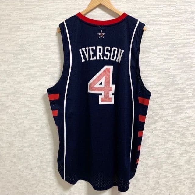 【極希少品】アイバーソン Reebok USA ユニフォーム ネイビー XL