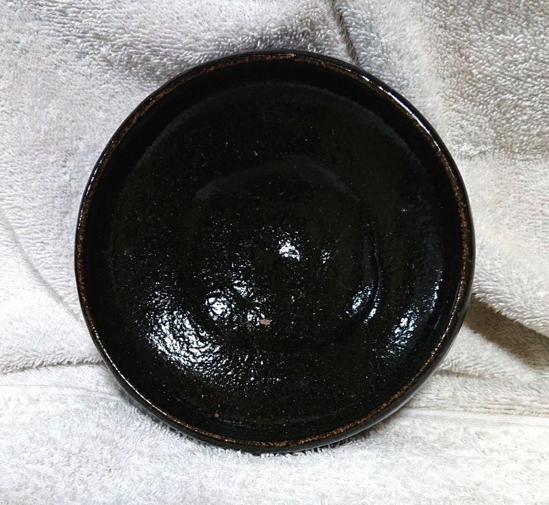 茶道具黒楽旦入平茶碗 木箱付 A431