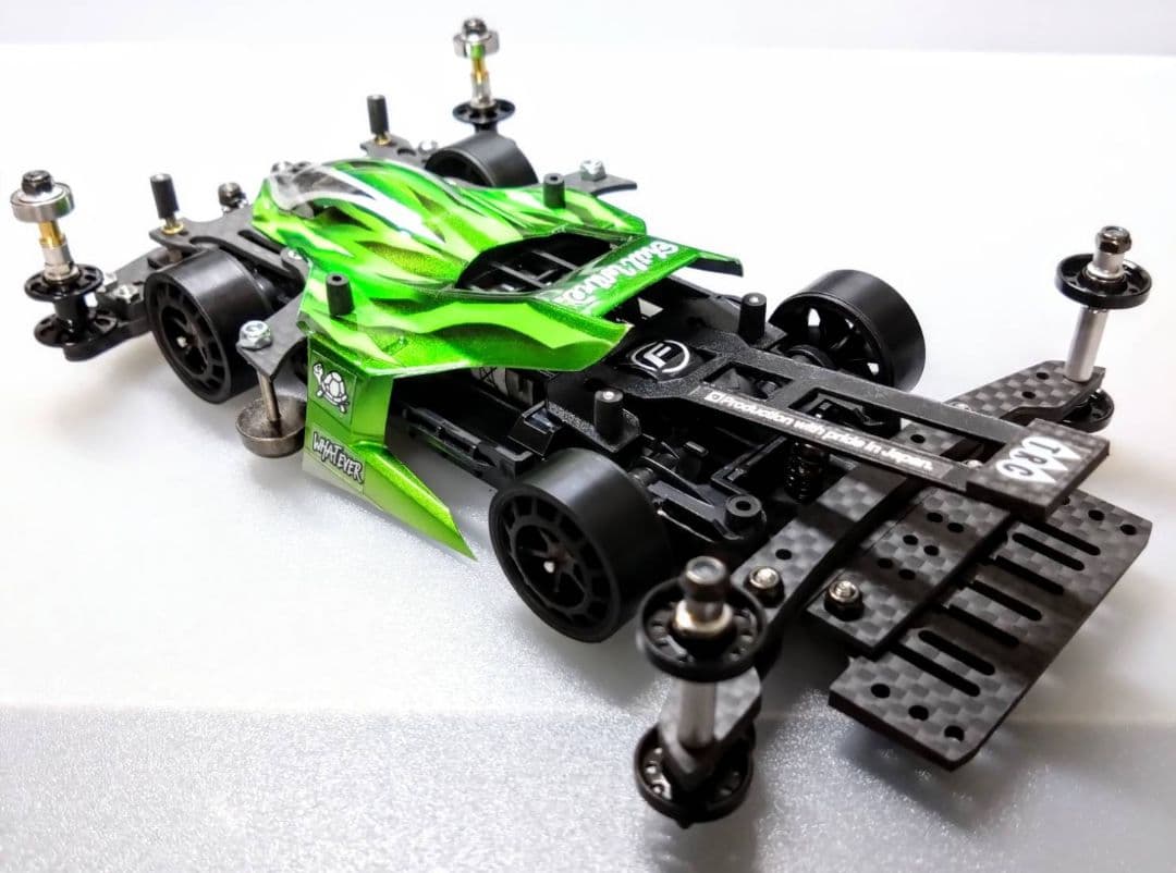 ミニ四駆 完成品 サンダーショット 黄緑 MSフレキ 2