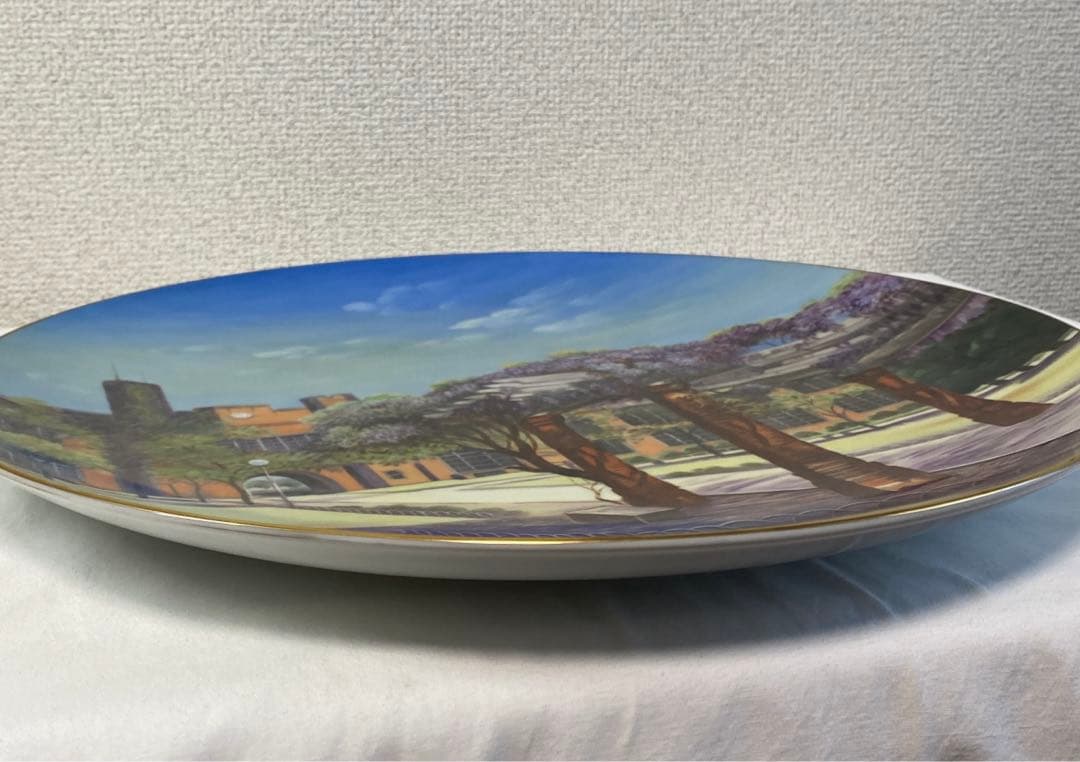 ノリタケ 飾り絵大皿 ヴンテージ 絵柄 当時のノリタケの森？