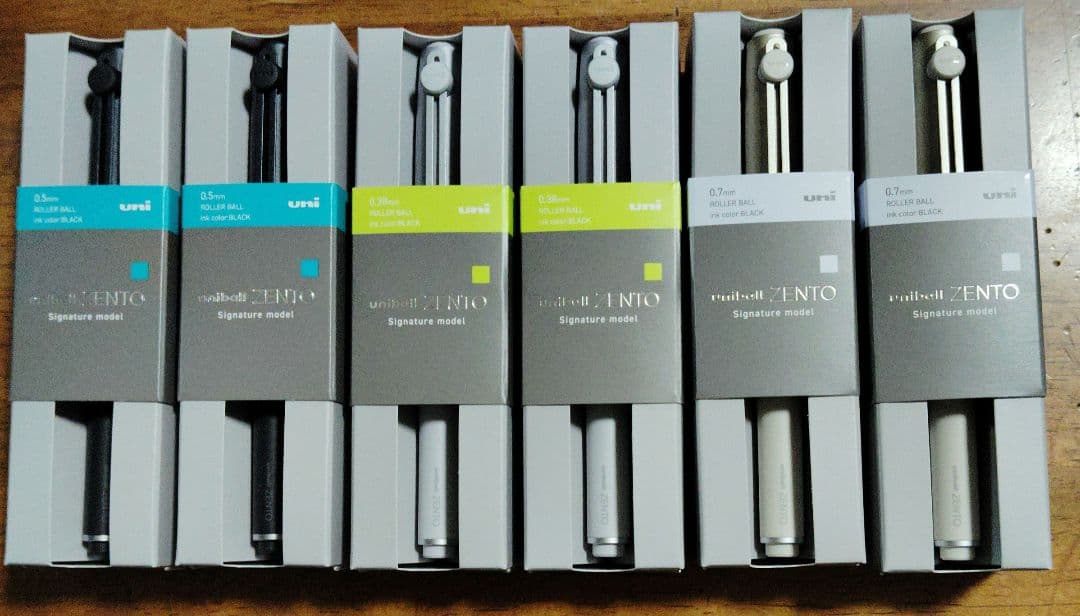 Uniball ZENTO シグニチャーモデル 3色6本セット