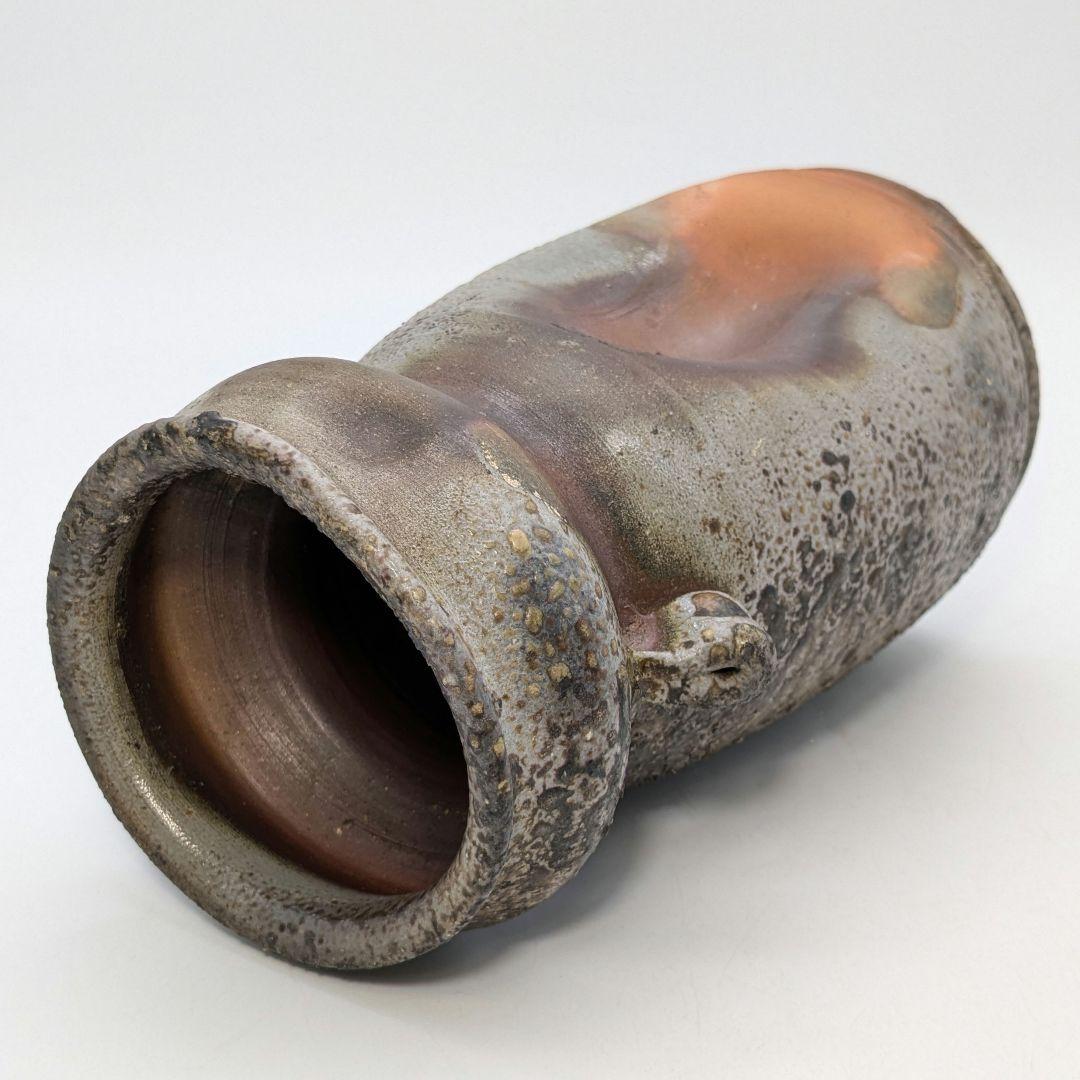 備前焼 窯変耳付花入 花瓶 花器 花生 フラワーベース 置物 華道具 茶道具