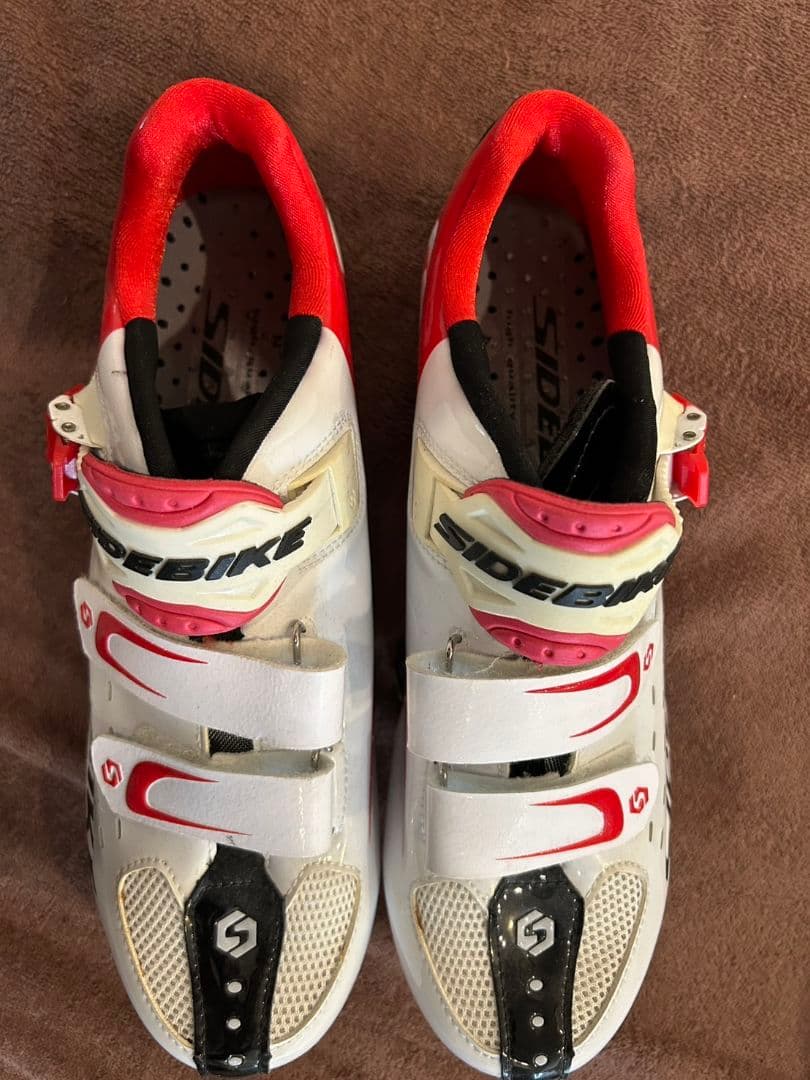 SIDE BIKE 自転車用シューズ ホワイト/レッド