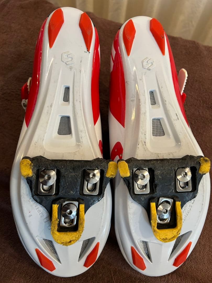 SIDE BIKE 自転車用シューズ ホワイト/レッド