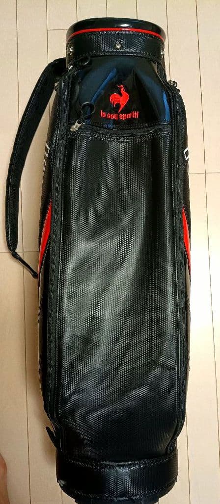 le coq sportif キャディバッグ ゴルフバッグ　ブラック/レッド