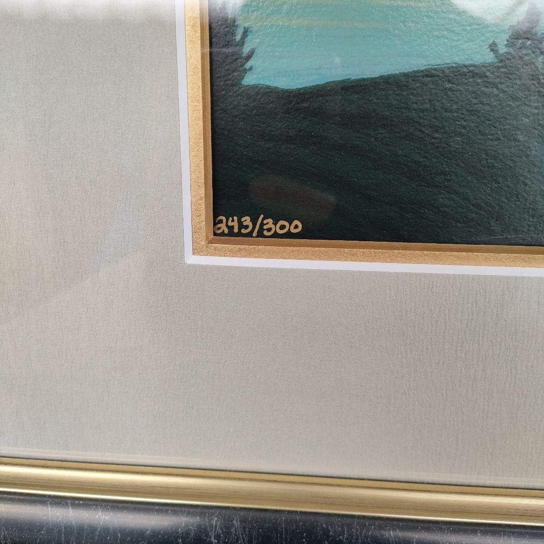 【真作】デイビッド・ガエーゴス エメラルドベイサンライズ シルクスクリーン 版画