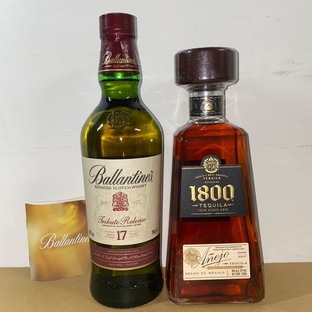 Ballantine's 17年ウイスキーと1800アネホテキーラセット