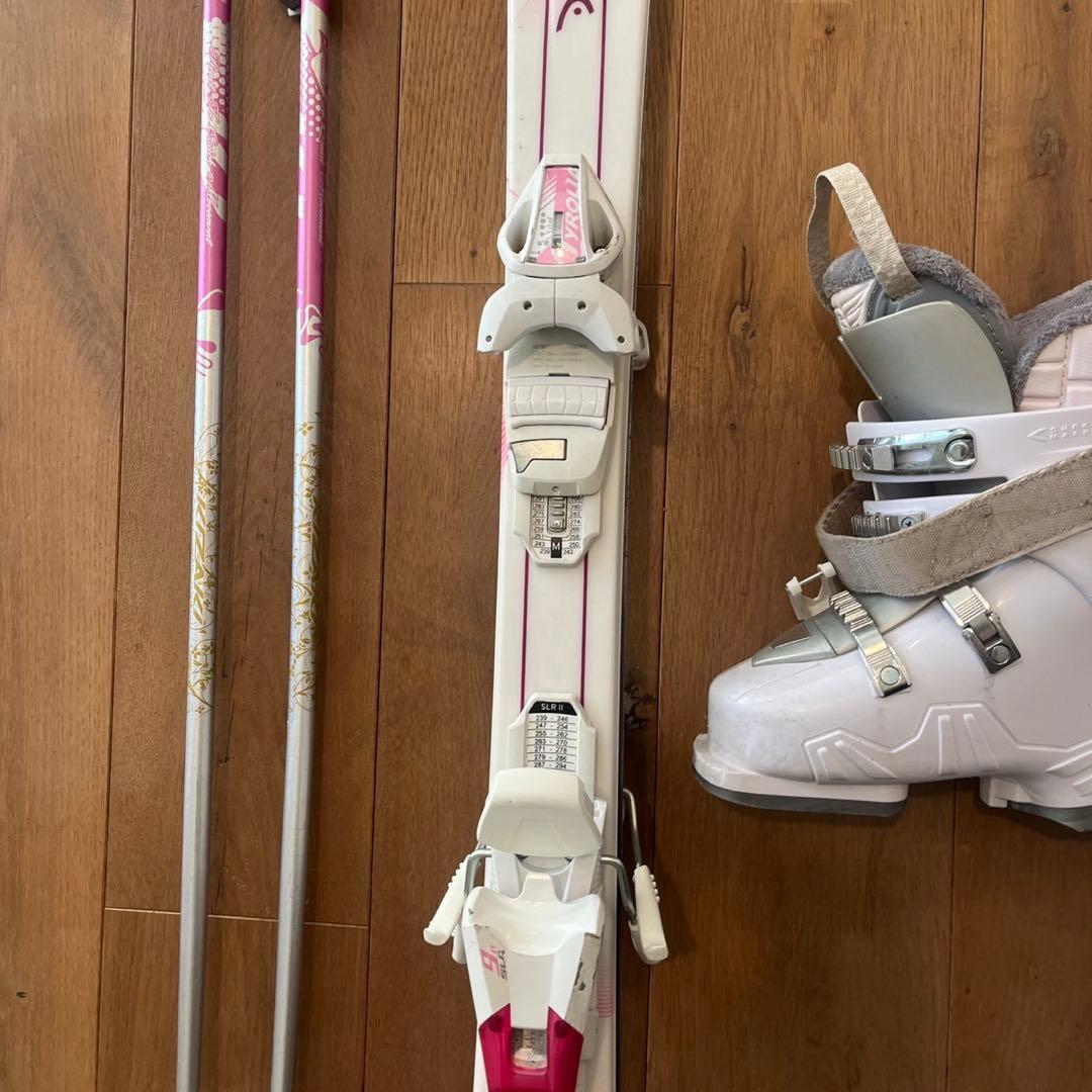 HEADスキー板⭐︎ブーツ24cm⭐︎ストック付⭐︎女性用スキーフルセット
