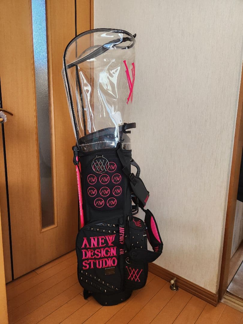 アニューゴルフ　キャディバッグ ブラック・ピンク