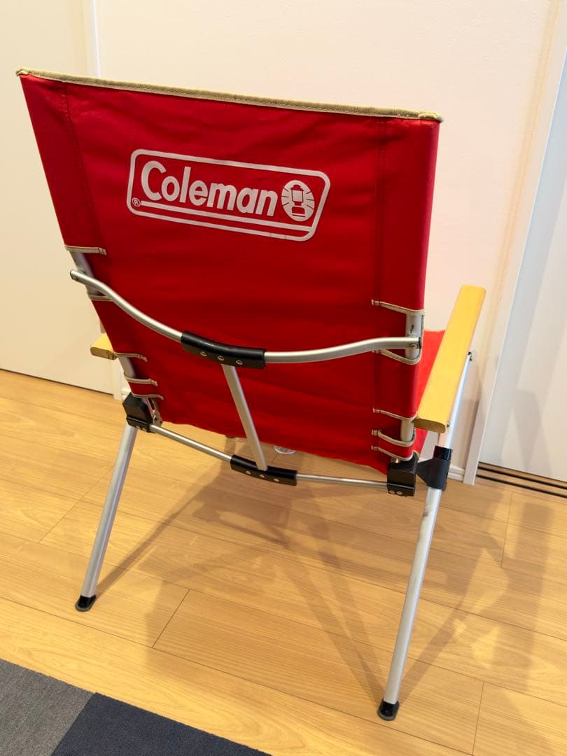 【廃盤品Colemanレイチェア】 リクライニングチェア_レッド_2脚セット