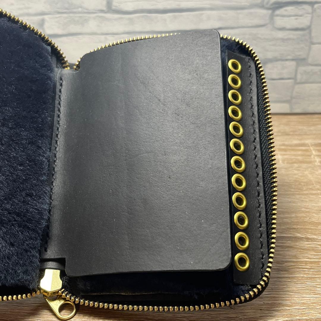 ルアーワレット　本革レザー　手染めアンティークレッド　ハンドメイド　渓流　ミノー